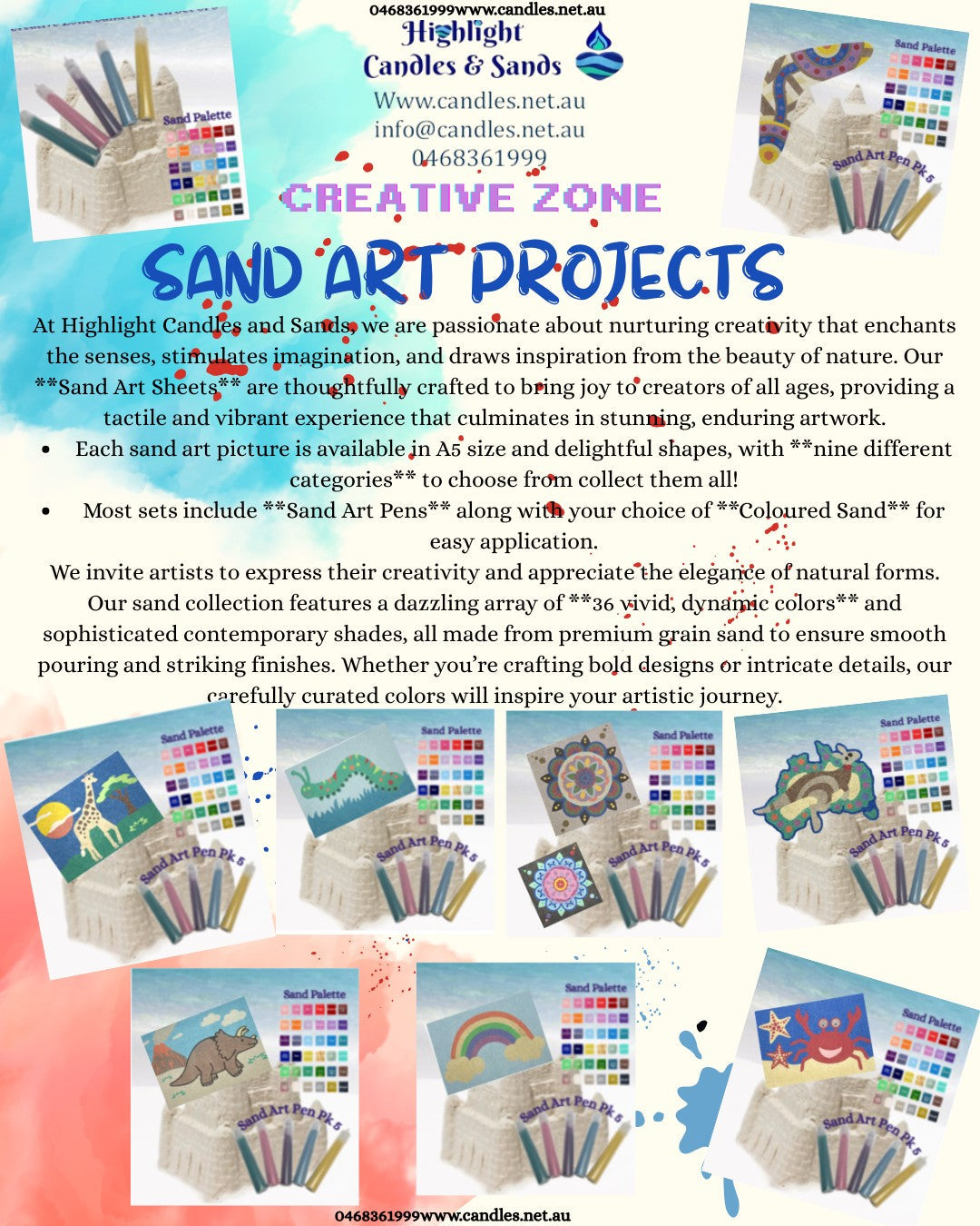 Sand Art Picture Project Set Collection