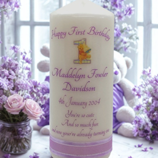 Aged Child Birthday Personalized Candle Classic