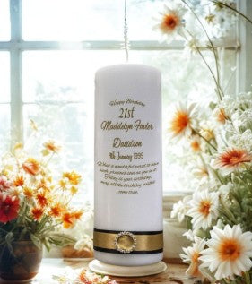 Aged Birthday Personalized Candle Elegance