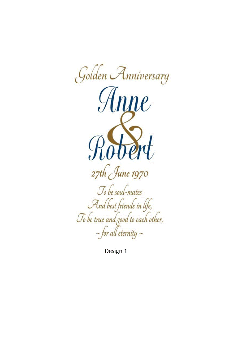 Anniversary Personalized Candle Double Classic