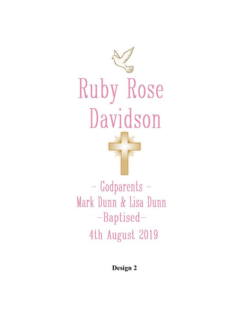 Baptism Personalized Candle Double Classic