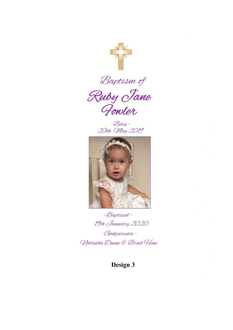 Baptism Personalized Candle Double Classic