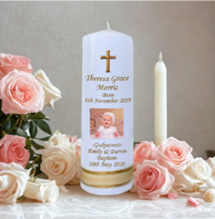 Baptism Personalized Candle Classic