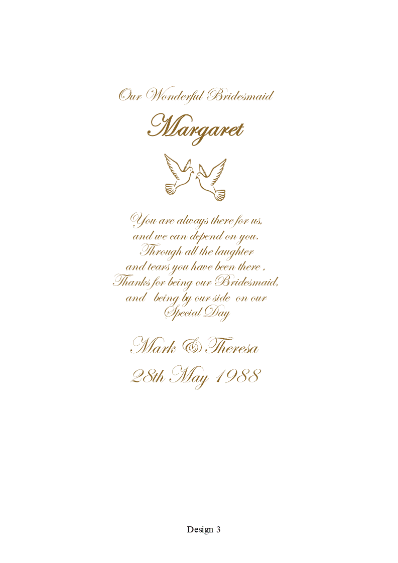Bridesmaid Personalized Candle Romance