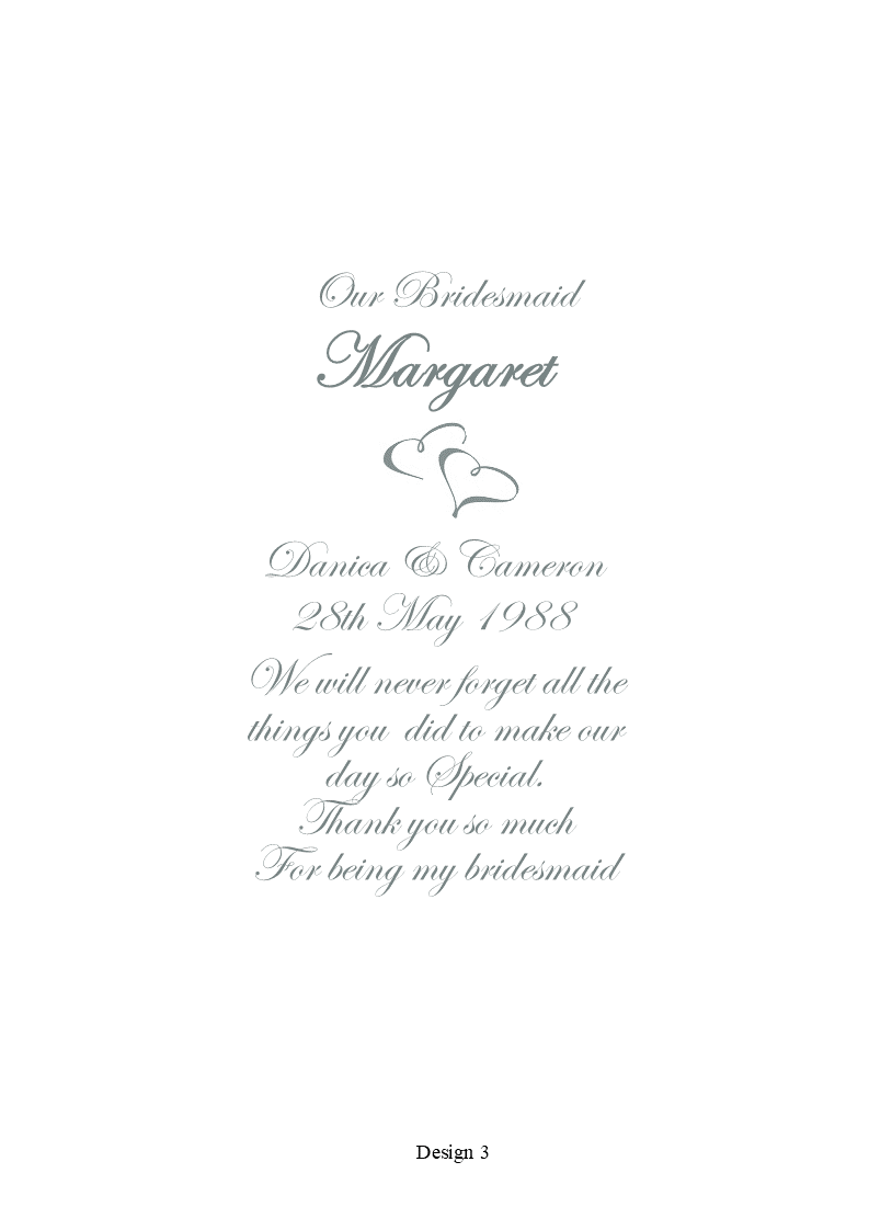 Bridesmaid Personalized Candle Classic