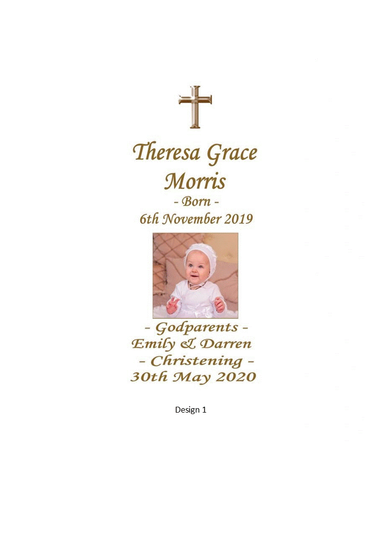 Christening Personalized Candle Classic