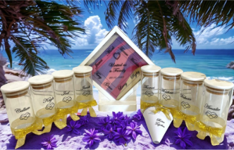 Diamond Wedding Sand Unity Ceremony 9 Piece Set Personalized