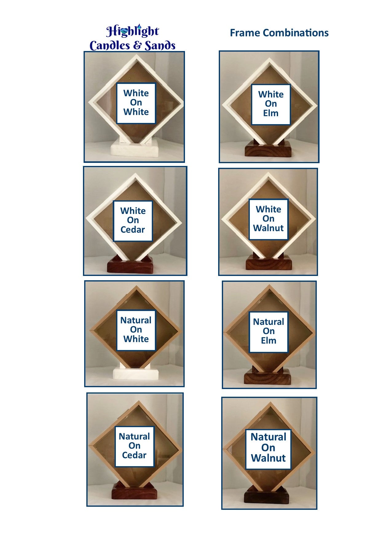 Sand Unity Ceremony Diamond 9 Piece Set Non-Personalized
