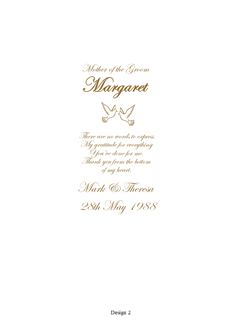 Mother of the Groom Personalized Candle Elegance