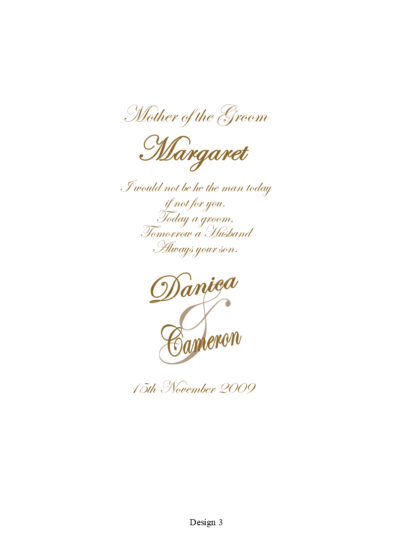 Mother of the Groom  Personalized Candle Classic