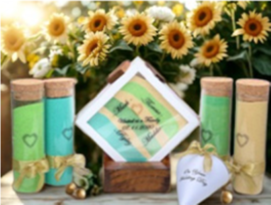 Spirit Wedding Sand Unity Ceremony 5 Piece Set Personalized