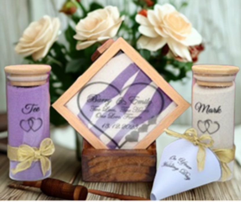 Spirit Wedding Sand Unity Ceremony 3 Piece Set Personalized