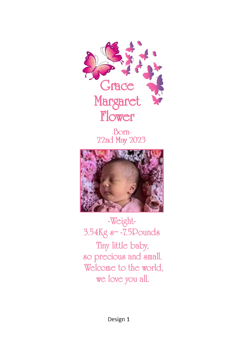 Welcome Baby Single Personalized Candle Classic