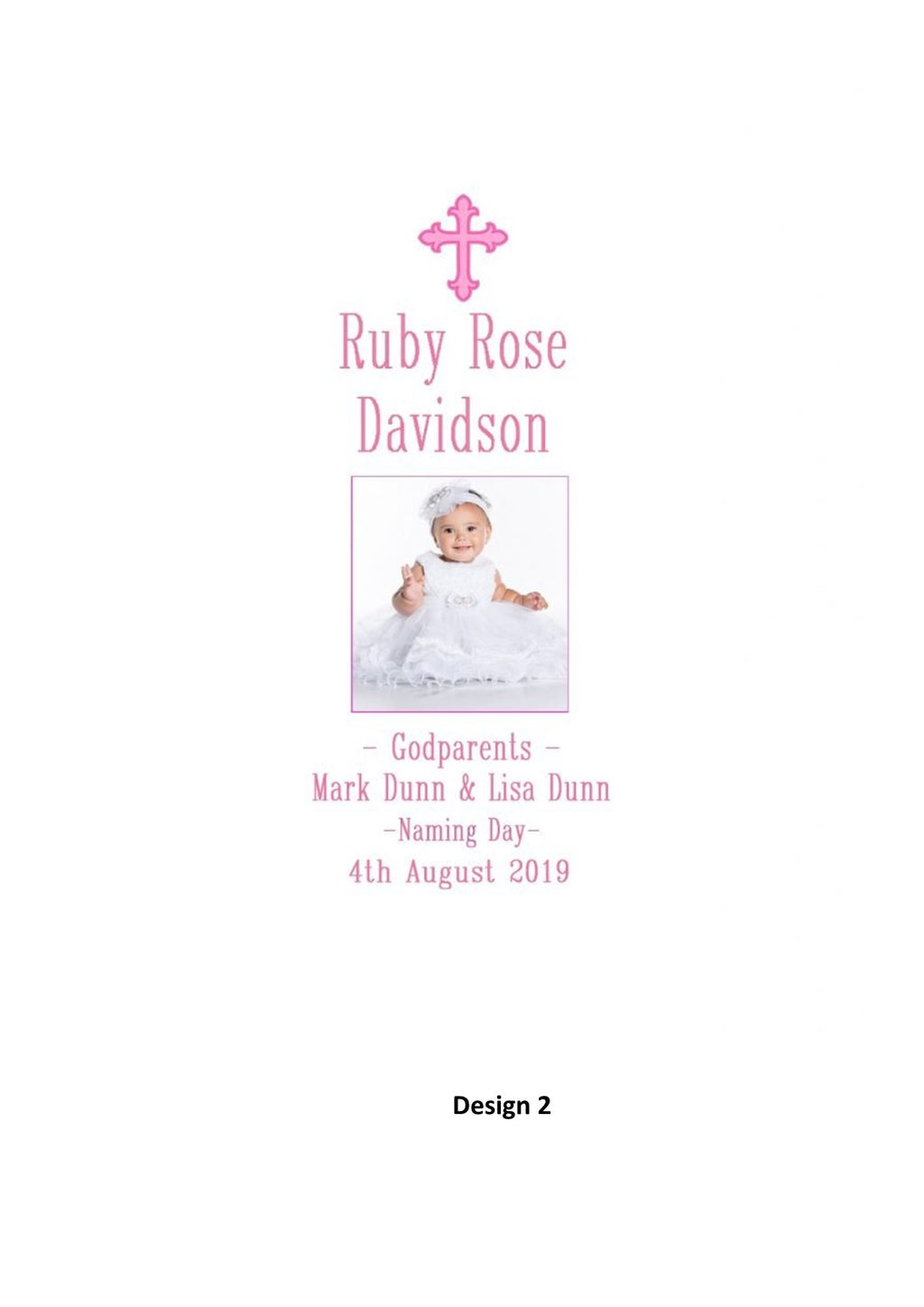 Naming Day  Personalized Candle Elegance