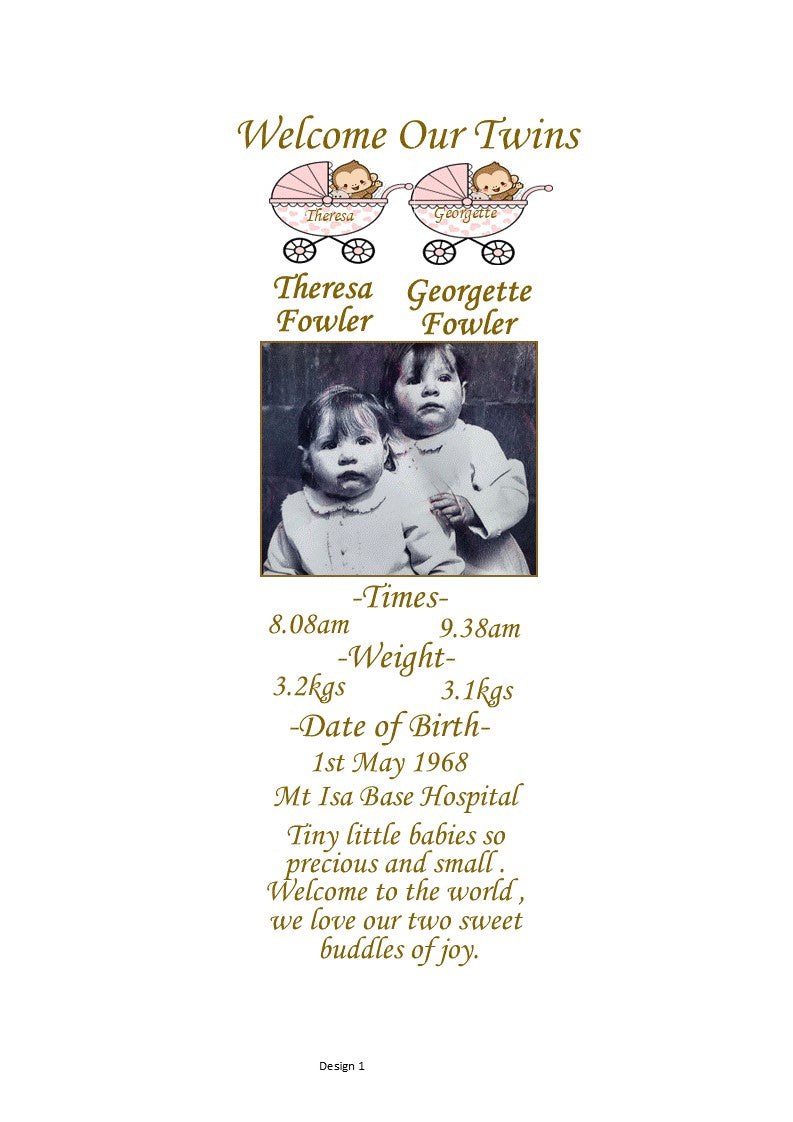 Welcome Baby Multiple Personalized Candle Orante
