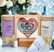 Hearts For Ever Wedding Sand Unity 3 Piece Set Personalized