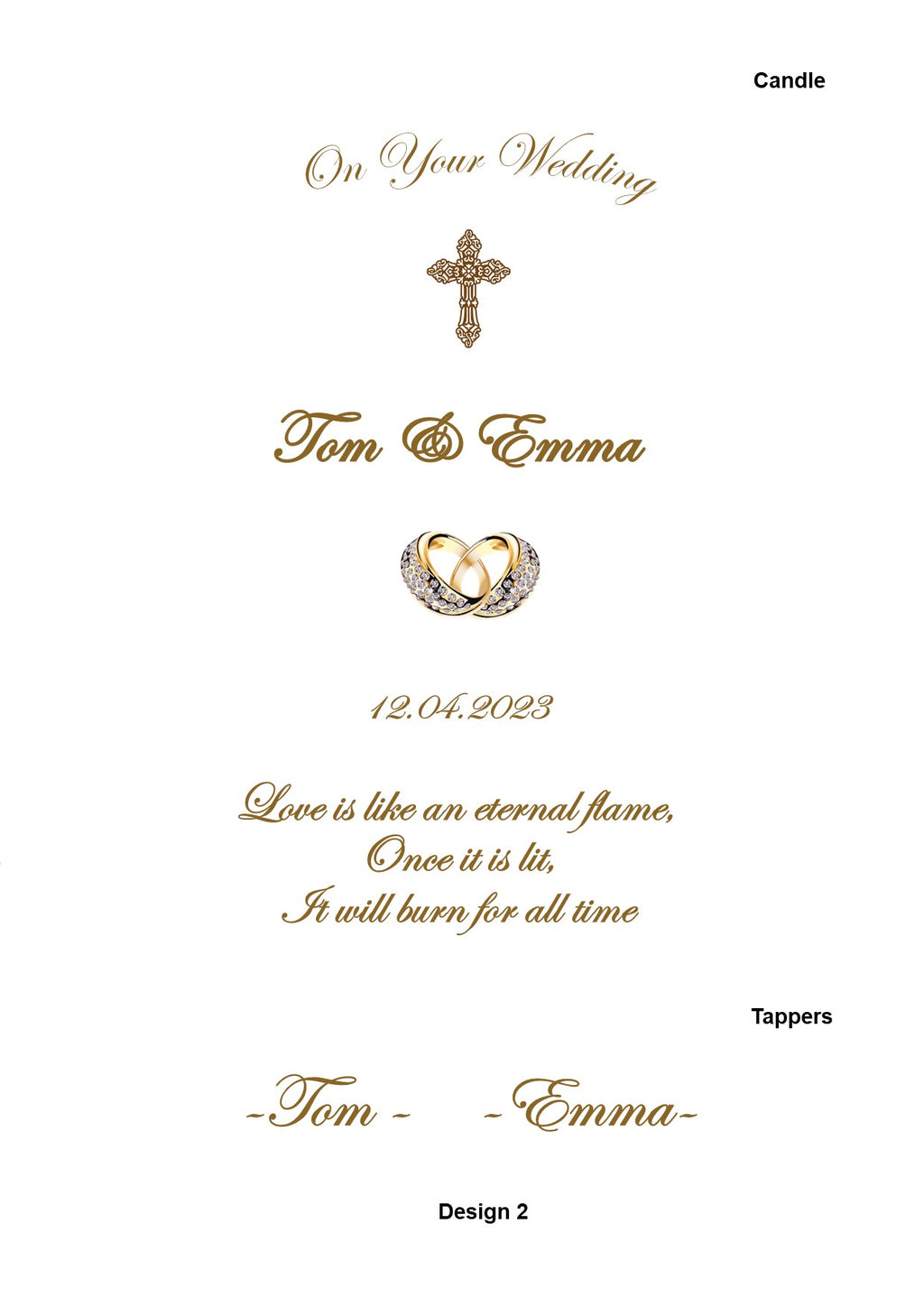 Wedding Personalized Ceremony Unity Candle Intimate Set Elegance