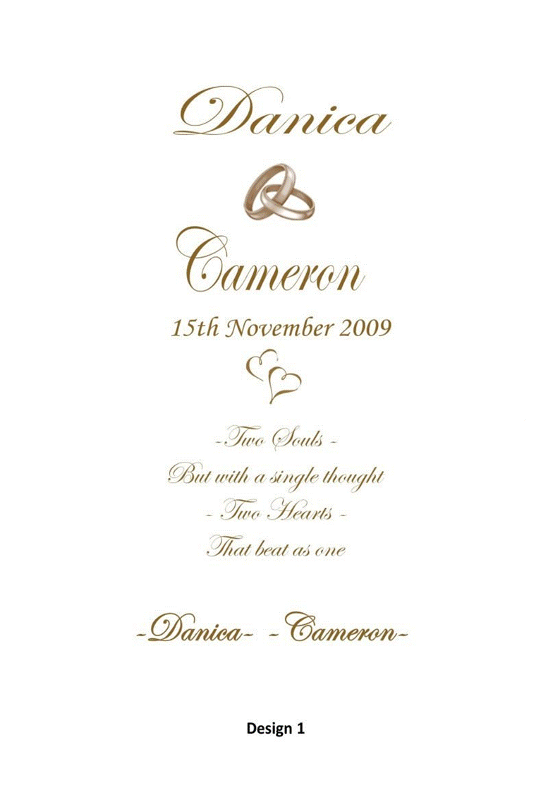 Wedding Personalized Ceremony Unity Candle Intimate Set Double Classic