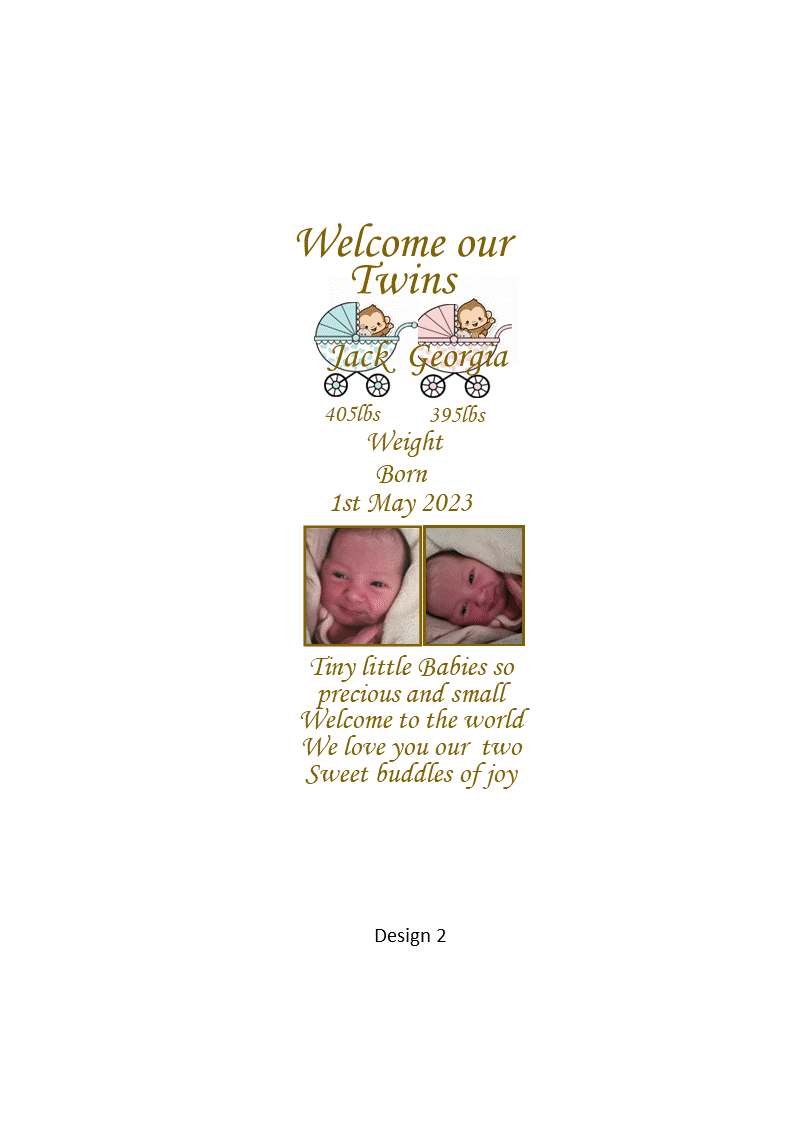 Welcome Baby Multiple Personalized Candle Double Classic