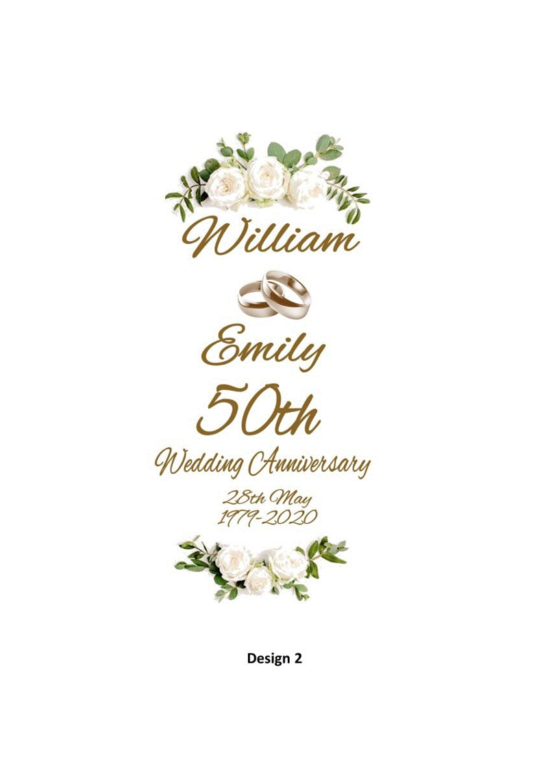 Anniversary Personalized Candle Classic