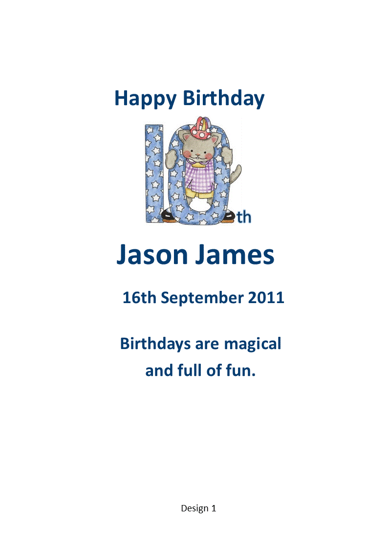 Aged Child Birthday Personalized Candle Elegance