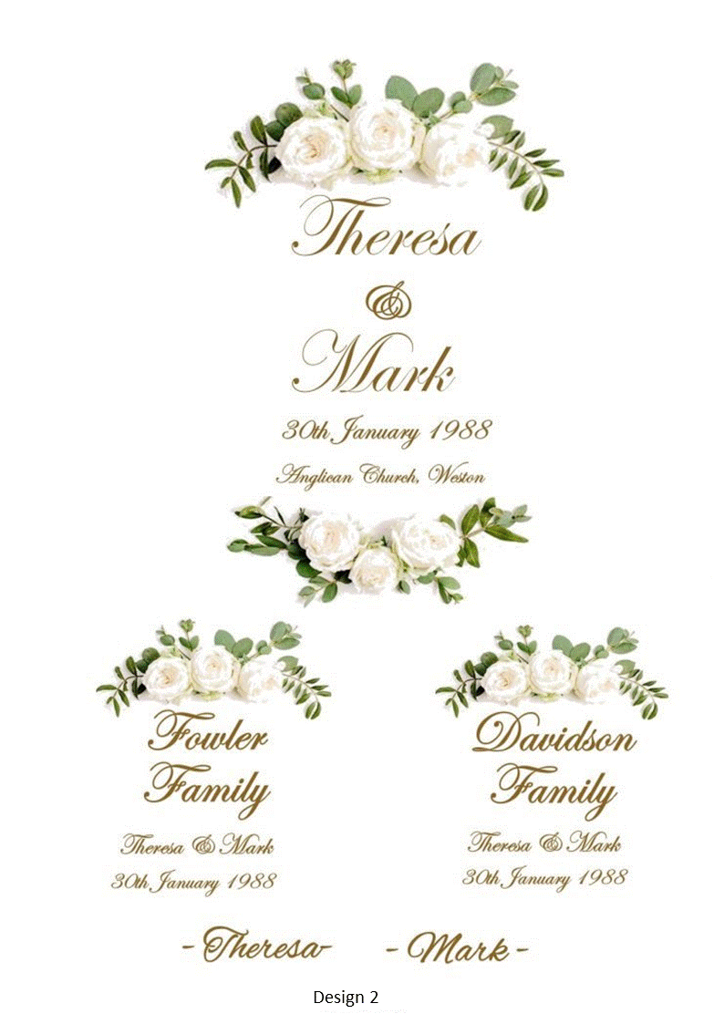 Wedding Personalized Ceremony Unity Candle Set of 5 Romance