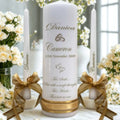 Wedding Personalized Ceremony Unity Candle Intimate Set Double Classic